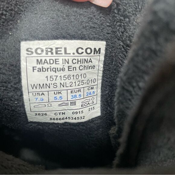 Sorel Black Waterproof Winter Fancy Lace Snow Boots - Picture 8 of 9